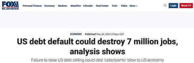 违约倒计时！美国债务危机”越演越烈” 或引发经济衰退